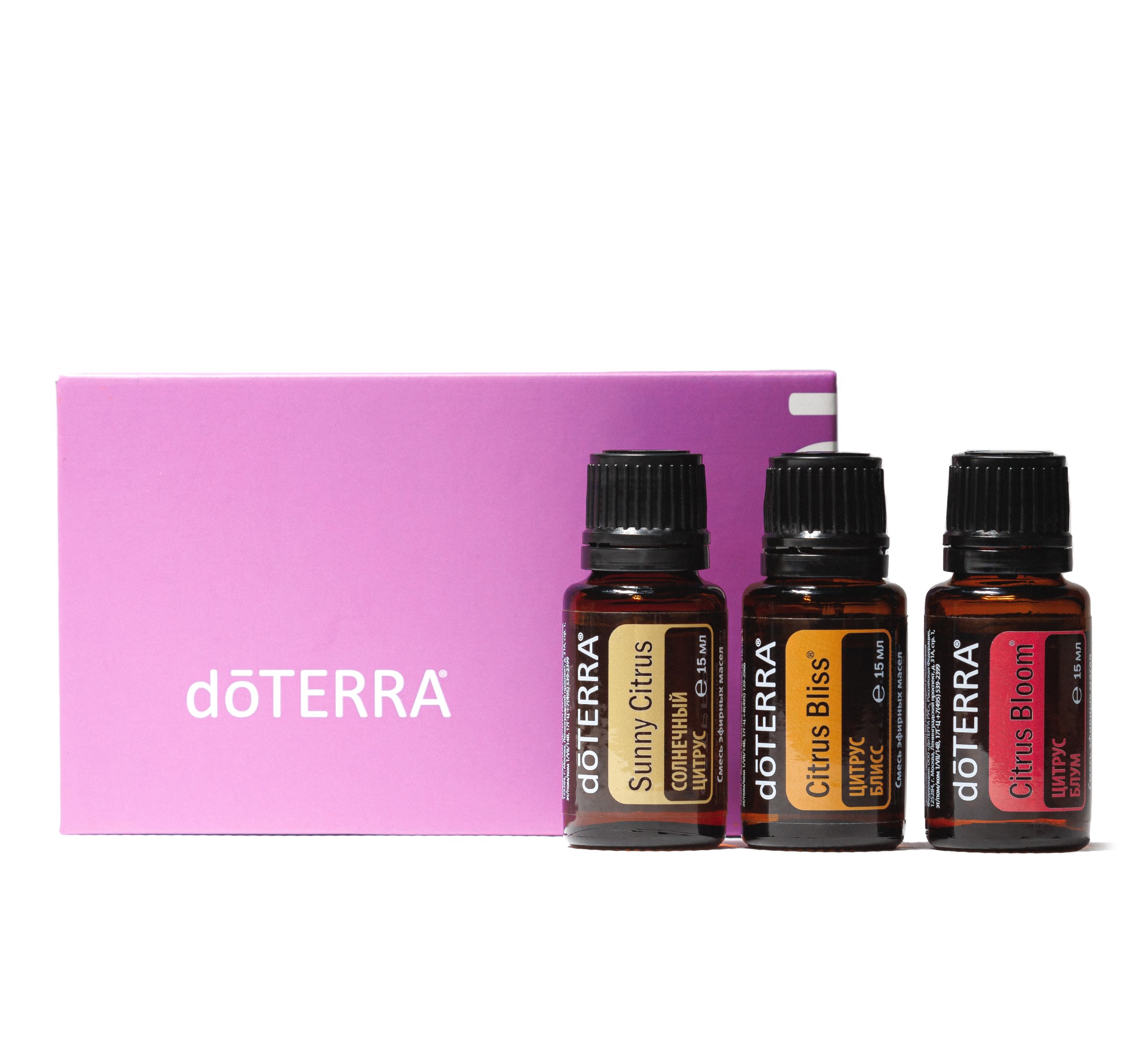 Набор эфирных масел doTERRA "Цитрус Трио", 3x15 мл