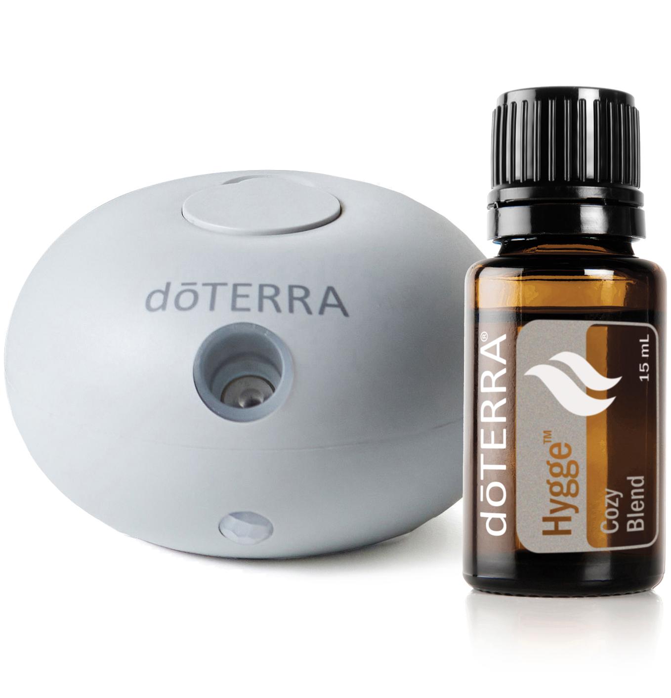 Набор doTERRA портативный диффузор Bubble с датчиком движения и смесь Hygge, 15 мл