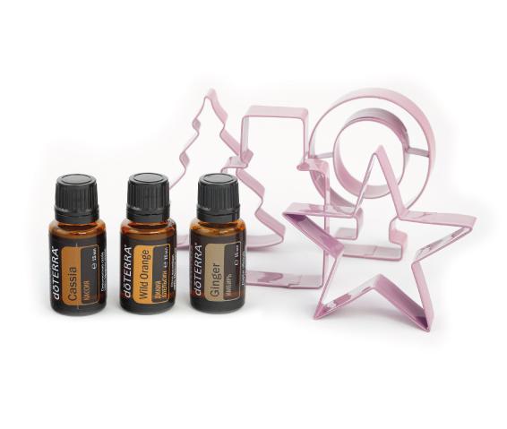 Новогодний набор эфирных масел doTERRA и формочки для печенья, Шеф-повар, 3x15 мл