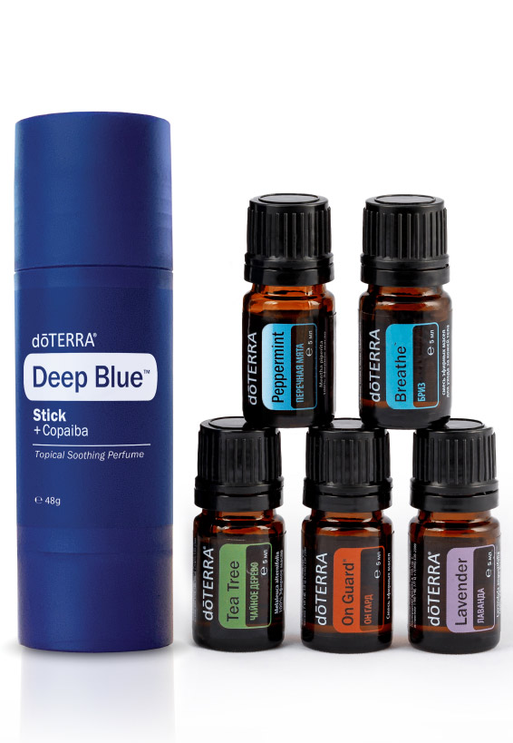 Набор для любителей спорта doTERRA "Атлет" со стиком Deep Blue + регистрация
