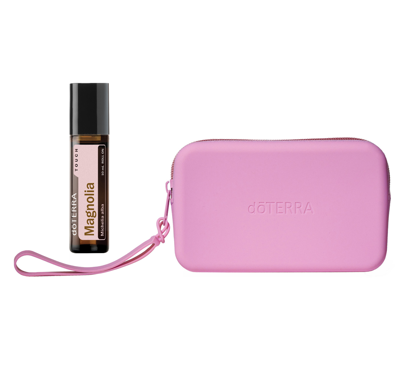 Набор "Цветочное блаженство" doTERRA косметичка и Магнолия роллер 10 мл