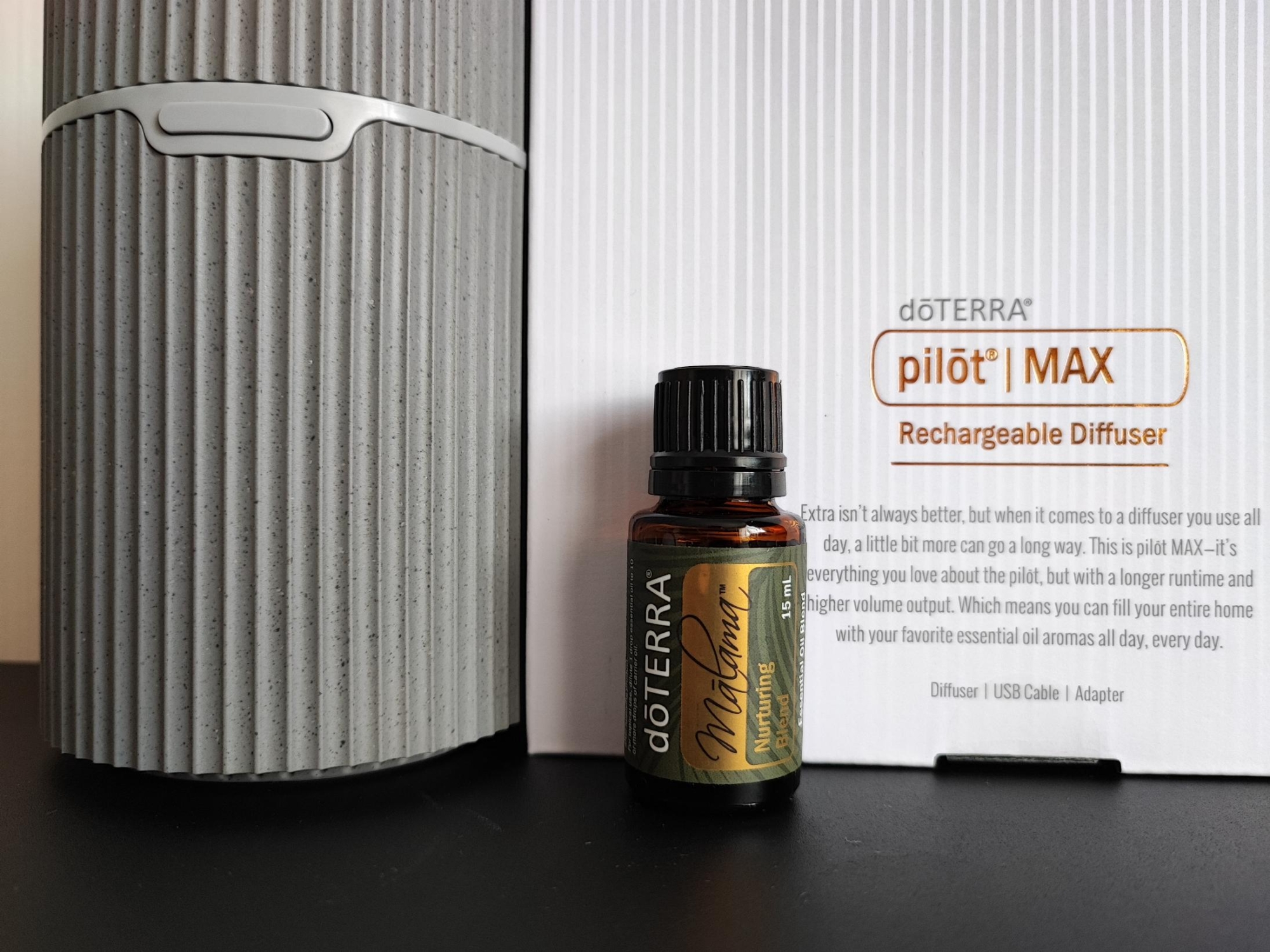 Набор портативный диффузор doTERRA «Pilot Max» на аккумуляторе (120 мл) + Питающая смесь Malama 15 мл - Диффузоры - Каталог товаров
