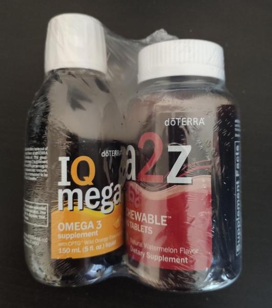 Набор doTERRA Витаминный комплекс a2z Chewable и IQ Mega для детей и взрослых, 60 шт и 150 мл - Пищевые добавки - Каталог товаров