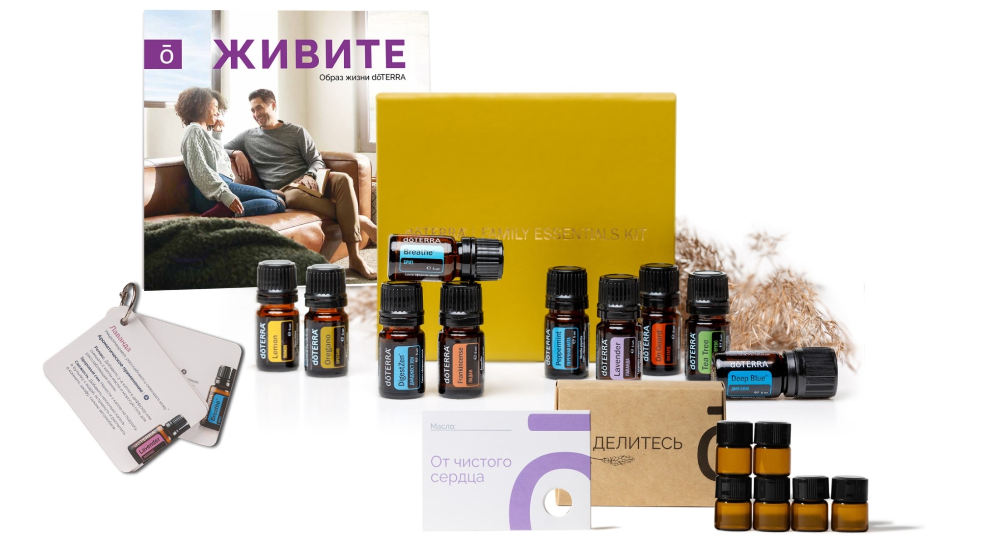 "Семейный набор" эфирных масел doTERRA 10x5 мл + апельсин + регистрация + подарки - Простая регистрация - Каталог товаров