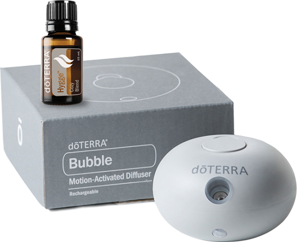 Набор doTERRA портативный диффузор Bubble с датчиком движения и смесь Hygge, 15 мл - Диффузоры - Каталог товаров