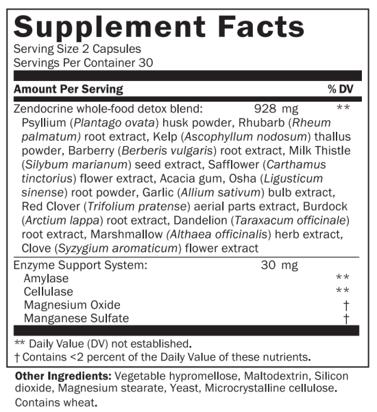 doTERRA Зендокрин комплекс для детоксикации, Zendocrine Detoxification Complex, 60 растительных капсул - Пищевые добавки - Каталог товаров