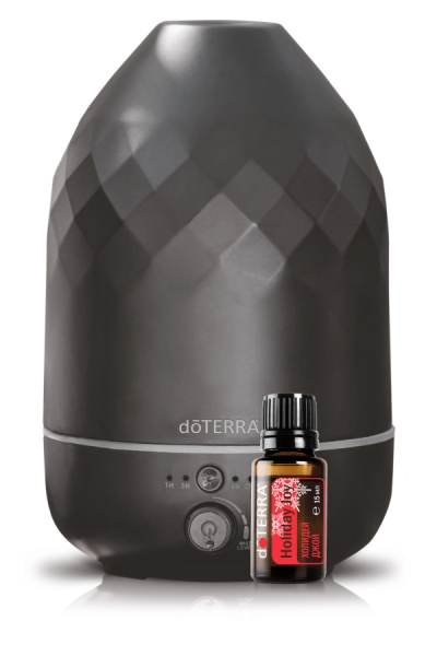 Набор с диффузором Volo (черный оникс) и смесью эфирных масел "Холидей Джой", 15 мл